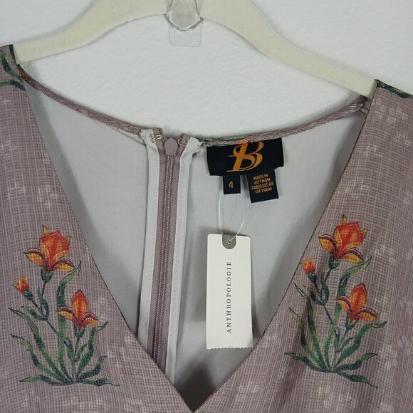 Anthropologie Sachin & Babi Isolde Sequined Maxi Dress Floral size 4 NEW - Picture 7 of 13